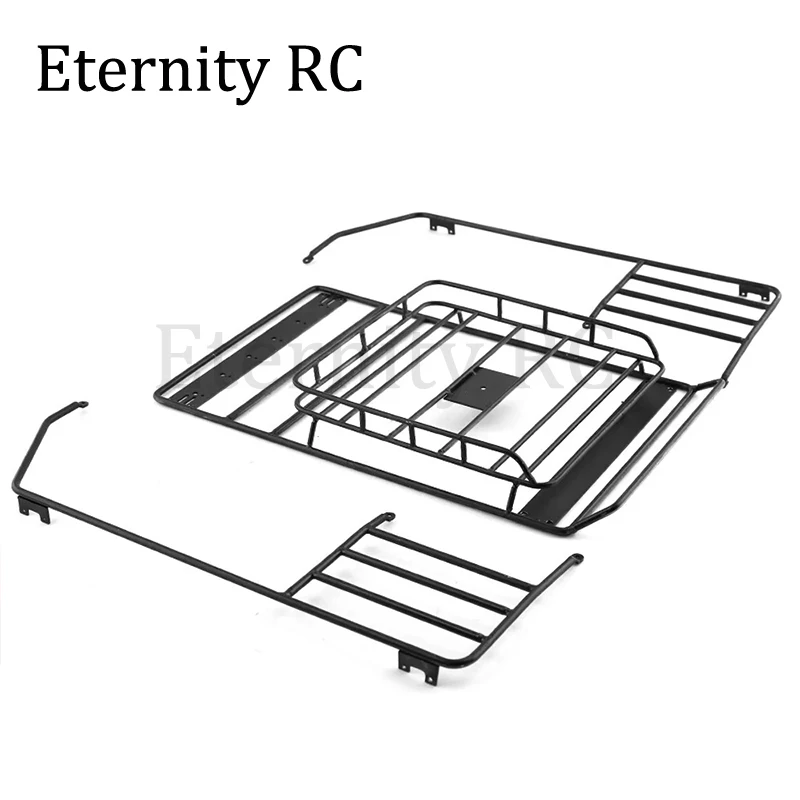 Portaequipajes de Metal, portaequipajes de techo, bandeja de equipaje para 1/10 RC Crawler Car Axial SCX10 II III 313mm Jeep Wrangler Body Shell