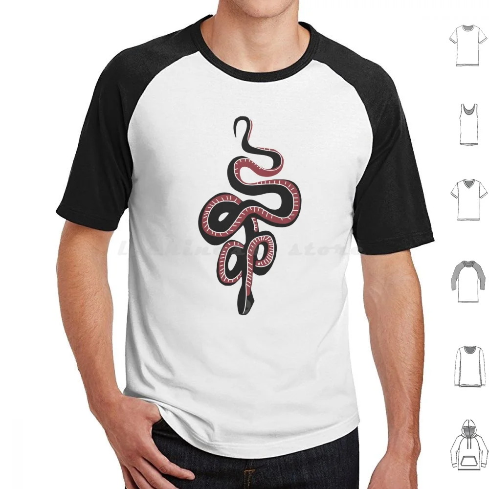 Snake T Shirt Big Size 100% Cotton Apocalypse Snake Omens Goods Angel And Demon Good God God Omens