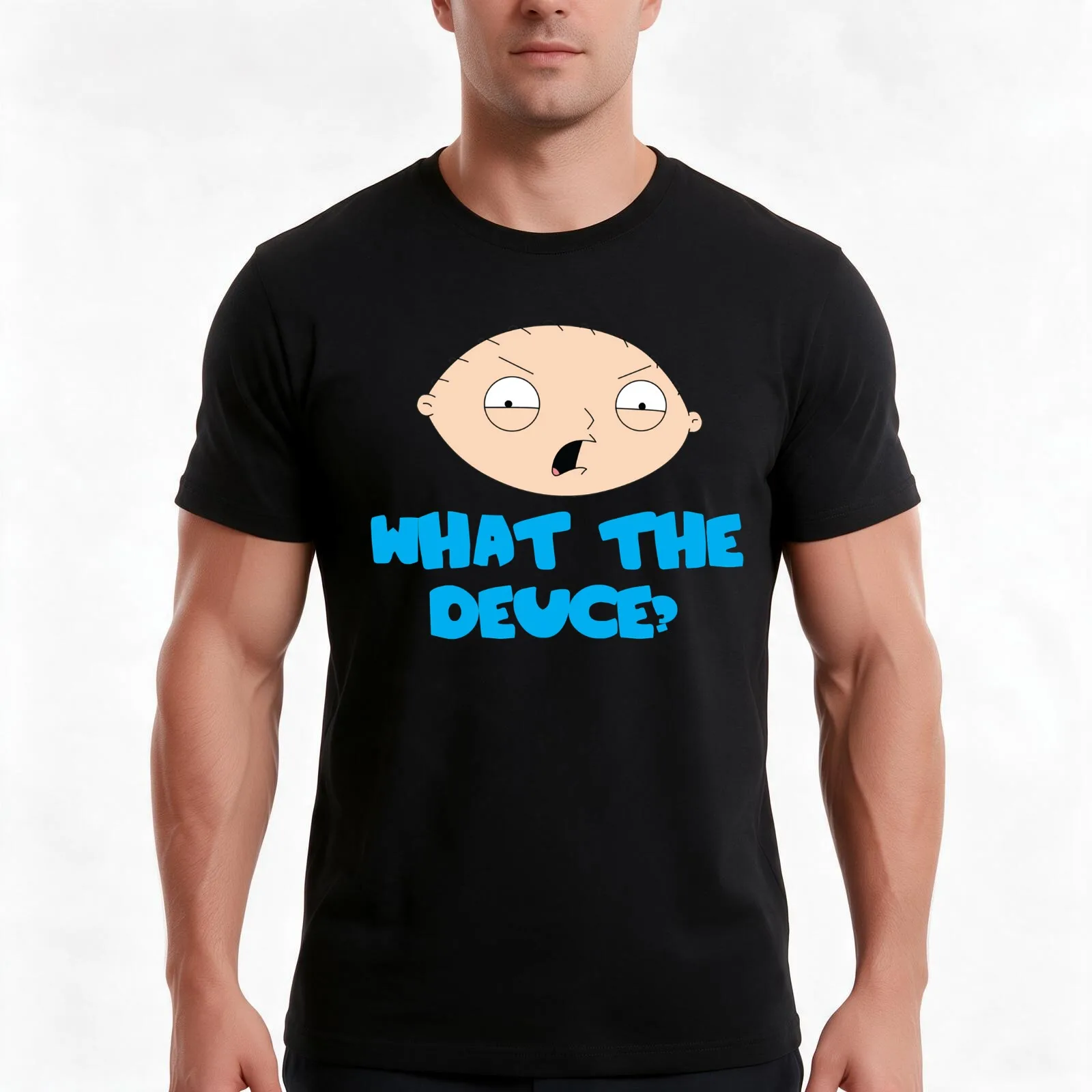 What the deuce T-Shirt, Summer Casual Cotton Tee, Oversized Streetwear Tops, Vintage Graphic Print, Loose Fit Short Sleeve