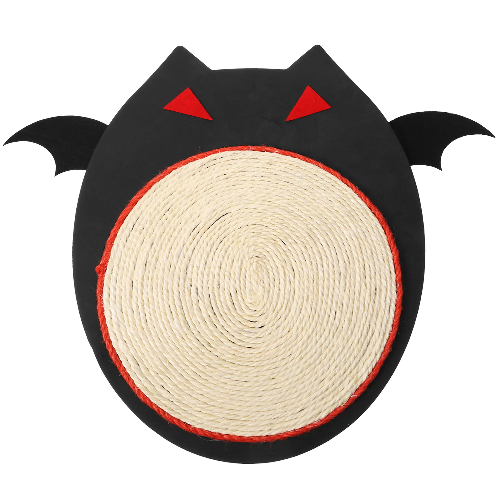 

Sisal Mat Cat Scratcher Toy Cat Grinding Claw Toy Carpet Mat Halloween Bat Pet Supplies (Black)