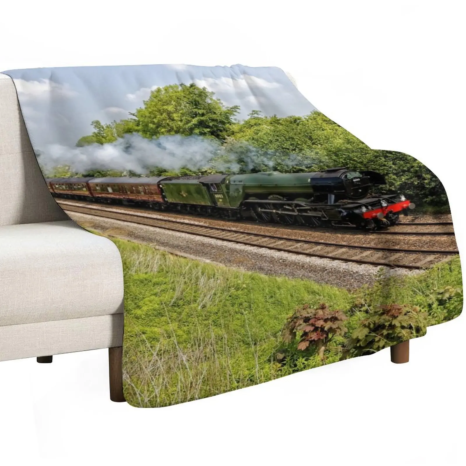 A3 Class 60103 Flying Scotsman Steam Locomotive Throw Blanket Picnic Bed covers Sofa Throw Flannels Blankets