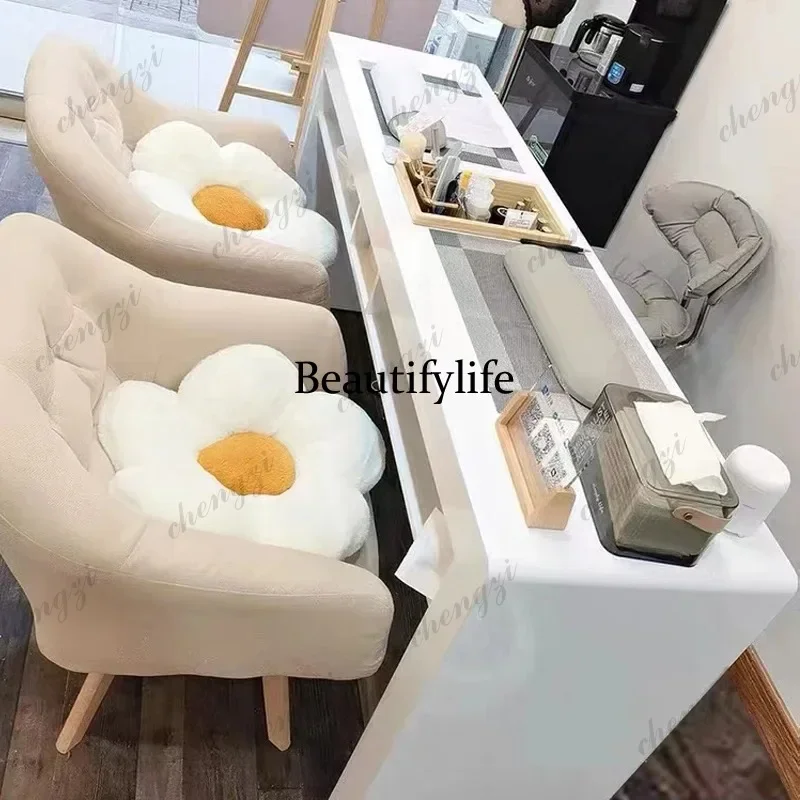 

E182 Beautiful Premium Manicure Nail Table Elegant Subtle Trendy Minimalist Manicure Nail Table Modern Design Mesa Salon Furnit