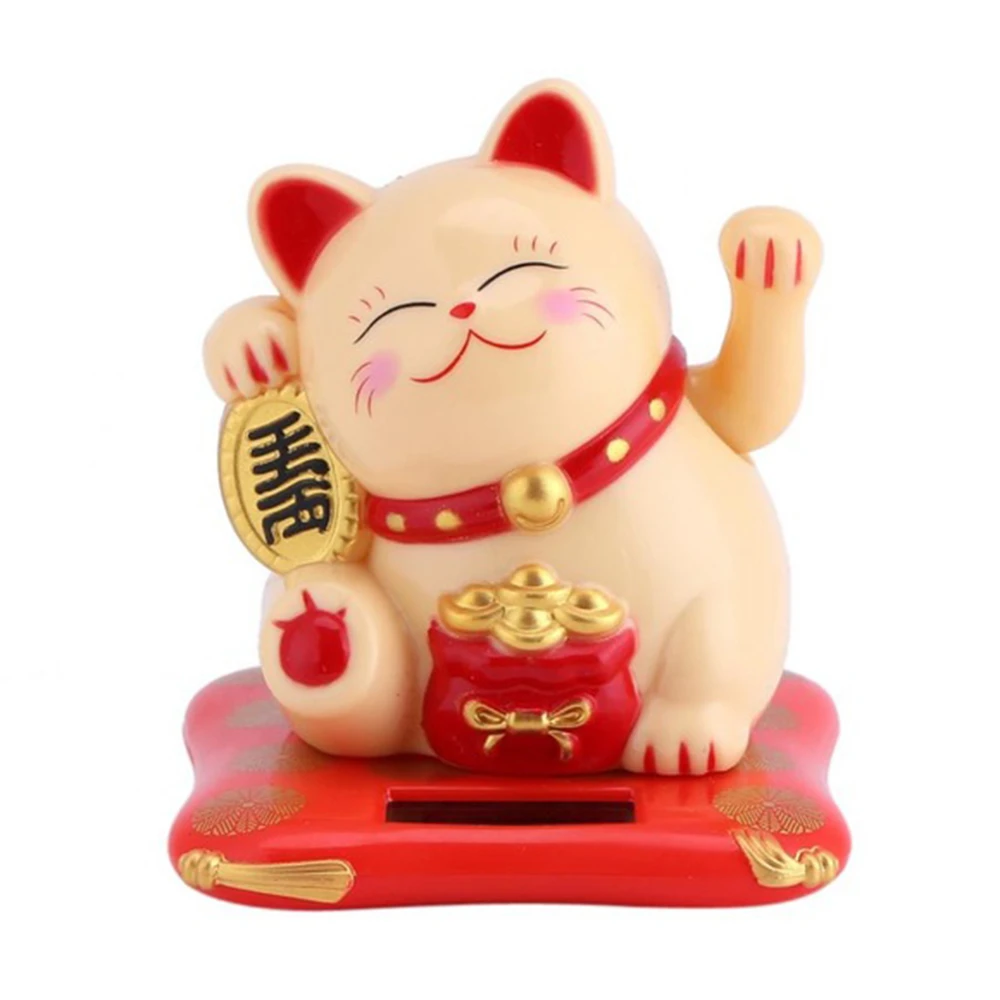 Wealth Waving Hand Cat Chinese Lucky Cat Gold Maneki Neko Cute Lucky Cat Craft Art Shop Hotel Shop Home Car Decoration Gift