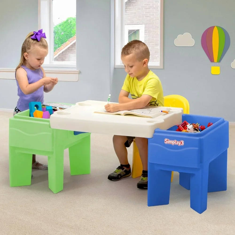 Table for Toddlers, in-and-Out Sand and Water Sensory Activity, Kids All-Purpose Table and Built-In Storage, Toy Gift for Kids