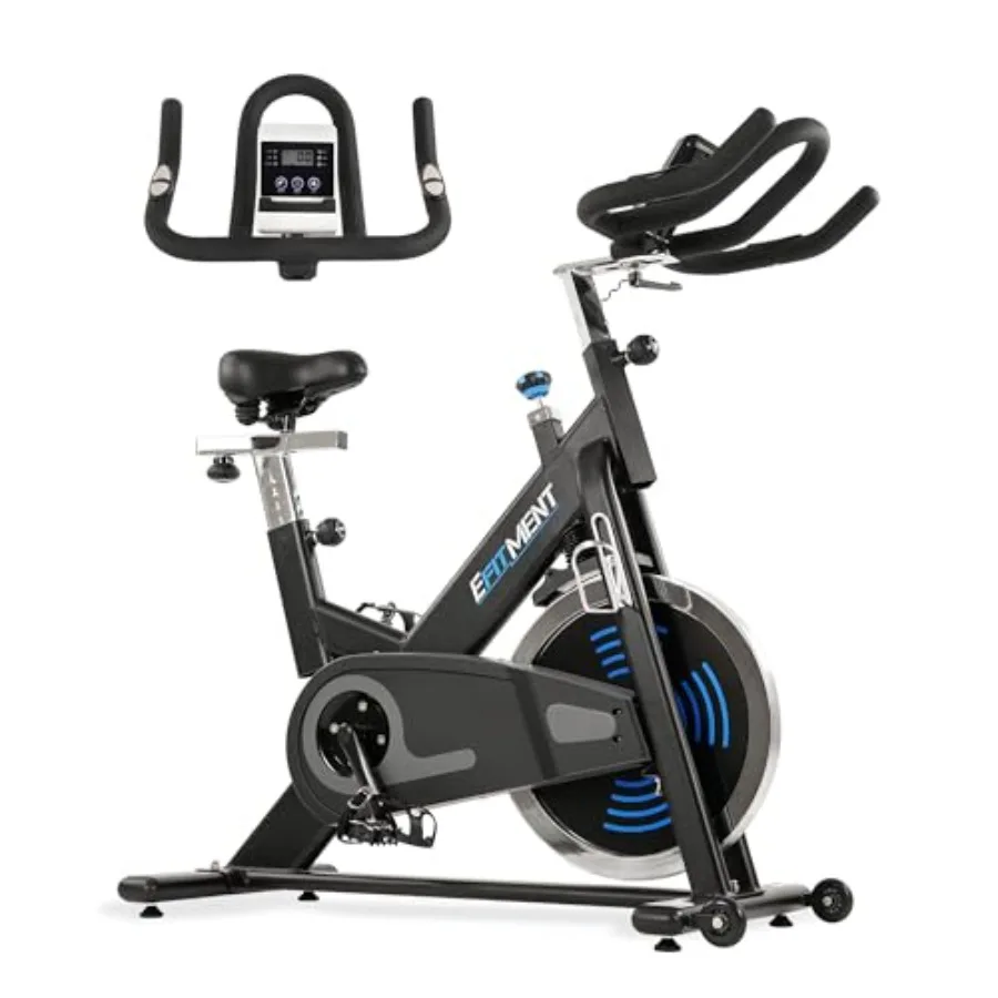 

EFITMENT Magnetic Exercise Bike Ultra-Stable Stationary Bike with Quiet Belt Drive Indoor Cycling Bike for Home Cardio Workout