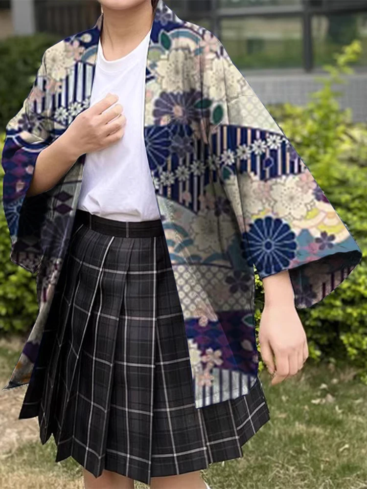 Japanese Traditional Clothing Women's Japanese Kimono Ational Style Print Comfortable Summer Cardigan Comfortable Breathable