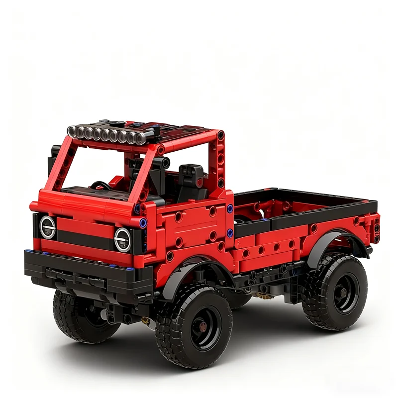 Blocs de construction techniques MOC Kei Truck modèle C, 695 pièces, cadeaux de noël, Architecture, bricolage, assemblage, jouet créatif, idée éducative