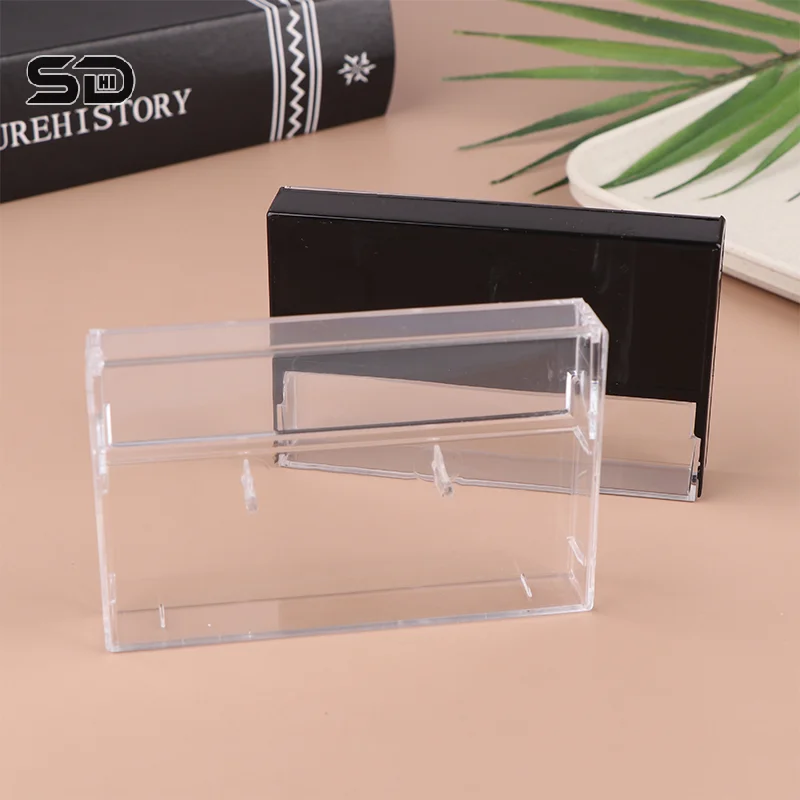 2Pcs Recording Blank Cassette Tape Storage Case Plastic Transparent Radio Dustproof Case 90 Cassette Box