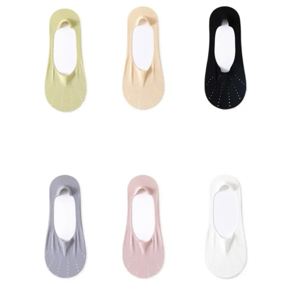 6Pairs موضة شبكة غير مرئية الجوارب القصيرة المضادة للانزلاق تنفس الجليد الحرير قارب الجوارب بلون الجوارب الصيف رقيقة الجوارب الصيف