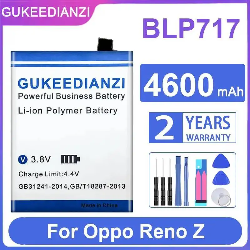 

Аккумулятор для мобильного телефона Oppo Reno Z BLP717, 4600 мАч, прочный, с хорошей работой при низких температурах