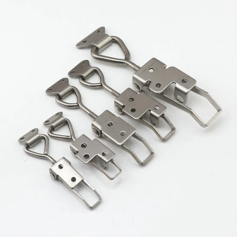 304 Stainless Steel Toggle Latch Catch Adjustable Hasp Lock Quick Release Clamp for Cabinet Boxes Furniture Door Hardware