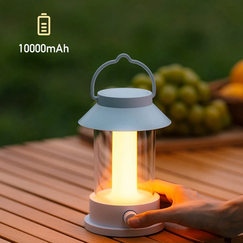 10000Ma Outdoor Camping Lamp Atmosphere Lamp Can Be Hung Charging Tent Lamp Retro Portable Camping Horse Lamp Camp Lamp