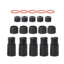 Capuchon de connecteur étanche RJ45, couvercle protecteur pour réseau extérieur, caméra IP poe, câble en queue de over, blanc et noir, 5 pièces