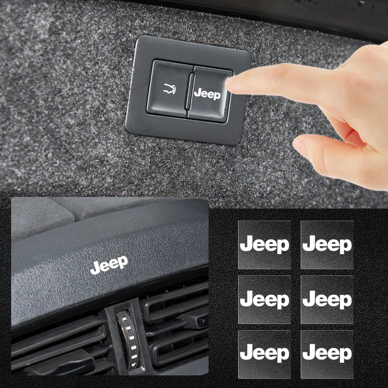 

Car Emblem Logo Decorative Stickers Badge Decal Interior Styling For Jeep Grand Cherokee Wrangler JK Renegade Accessories