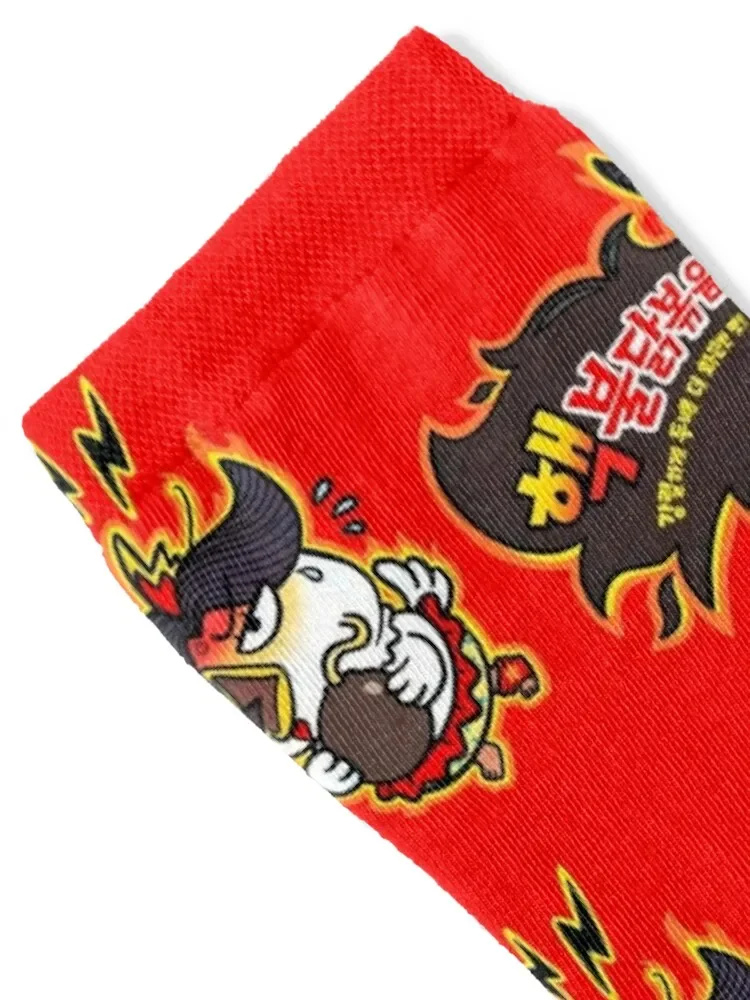 The Spiciest Noodles! Buldak Hot Chicken Flavor Ramen. It's so hot! Socks christmas gifts man Male Socks Women's