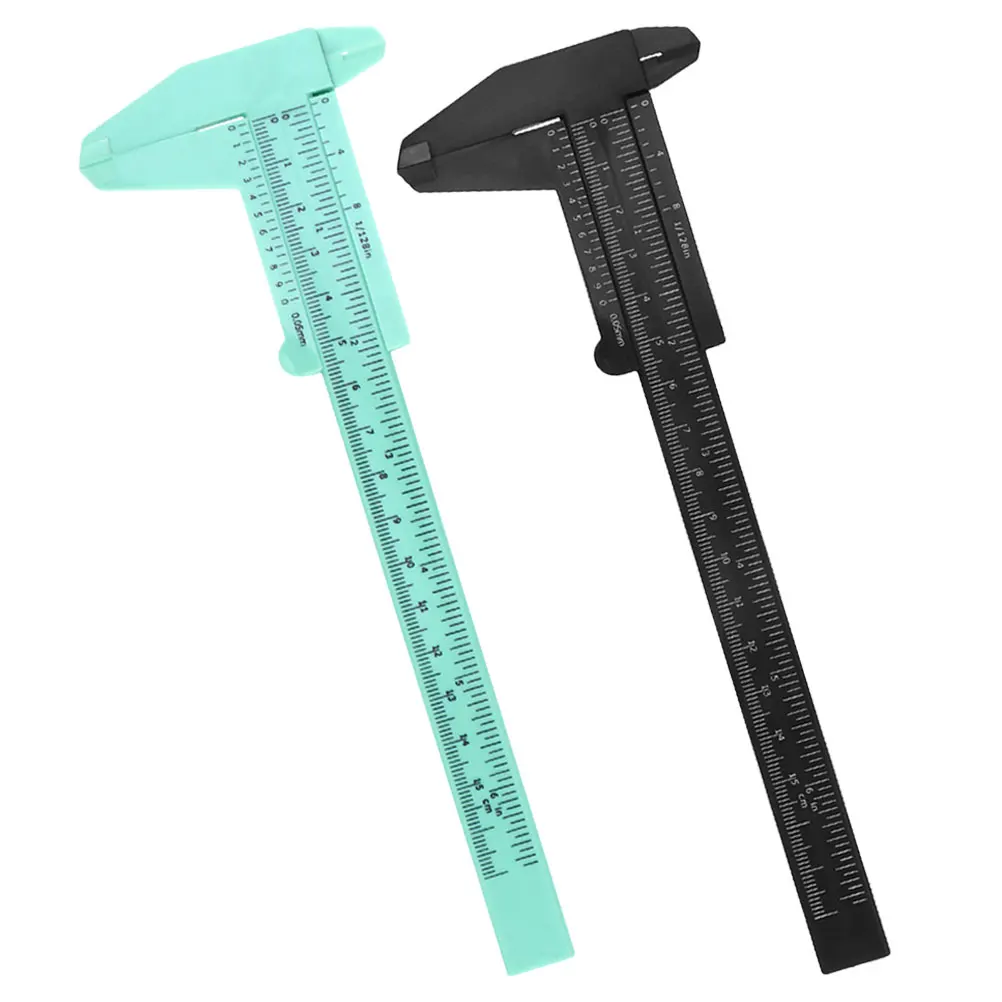 

2Pcs 150Mm 0.5mm Plastic Caliper Measuring Tool Compact Design Easy to Use for Various Occasions Measure Tool Measure Gauge