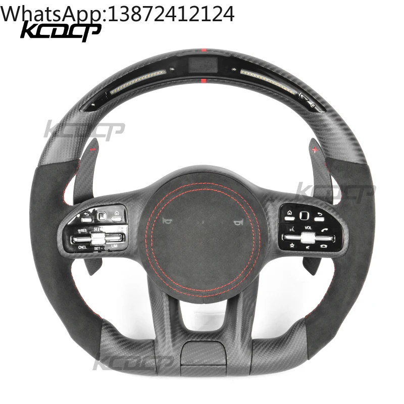 

Fit for Benz GTR GT C63 A45 S63 S65 G500 G63 E63 GLE63 GLC63S500 S320 S300 S400 W205 W222 W213 LED Carbon Fiber Steering Wheel