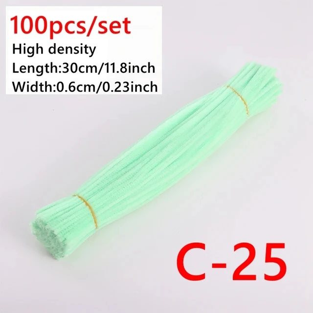 100 Stuks Twist Bar Chenille Stelen Aambeeld Draad Ambachtelijke Pijp Speelgoed Diy Strips Creatief Hobby Handgemaakt Materiaal Voor Diy Ambachtelijke Benodigdheden