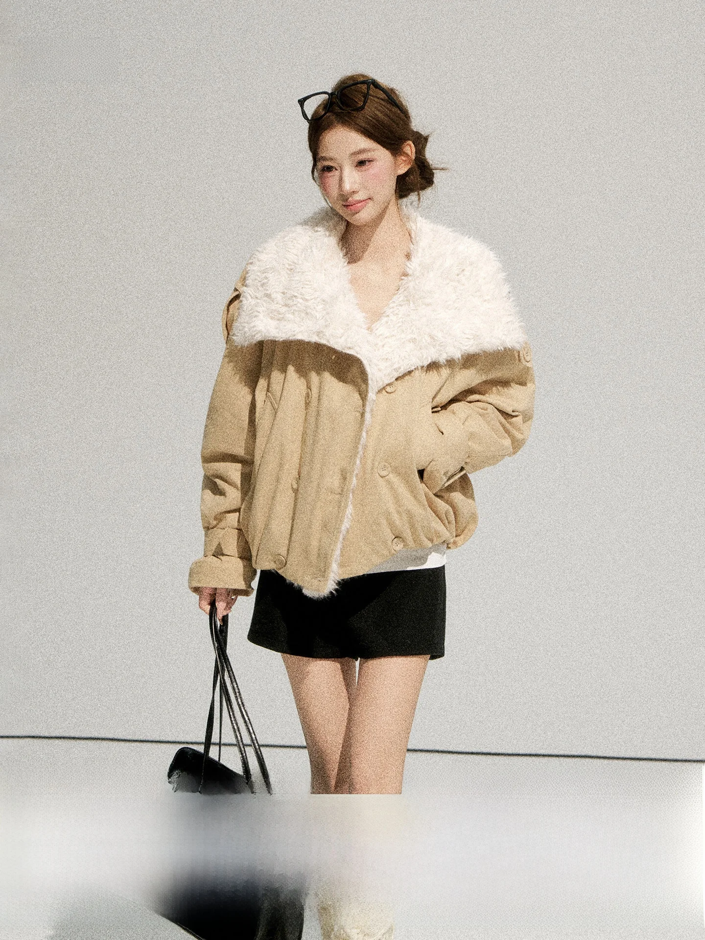

Iceeyy Thiened ort Lamb Fur Parka Coat Double Row Buttons Women's i Color Warm Winter Outerwear Commute Sle Regular ...