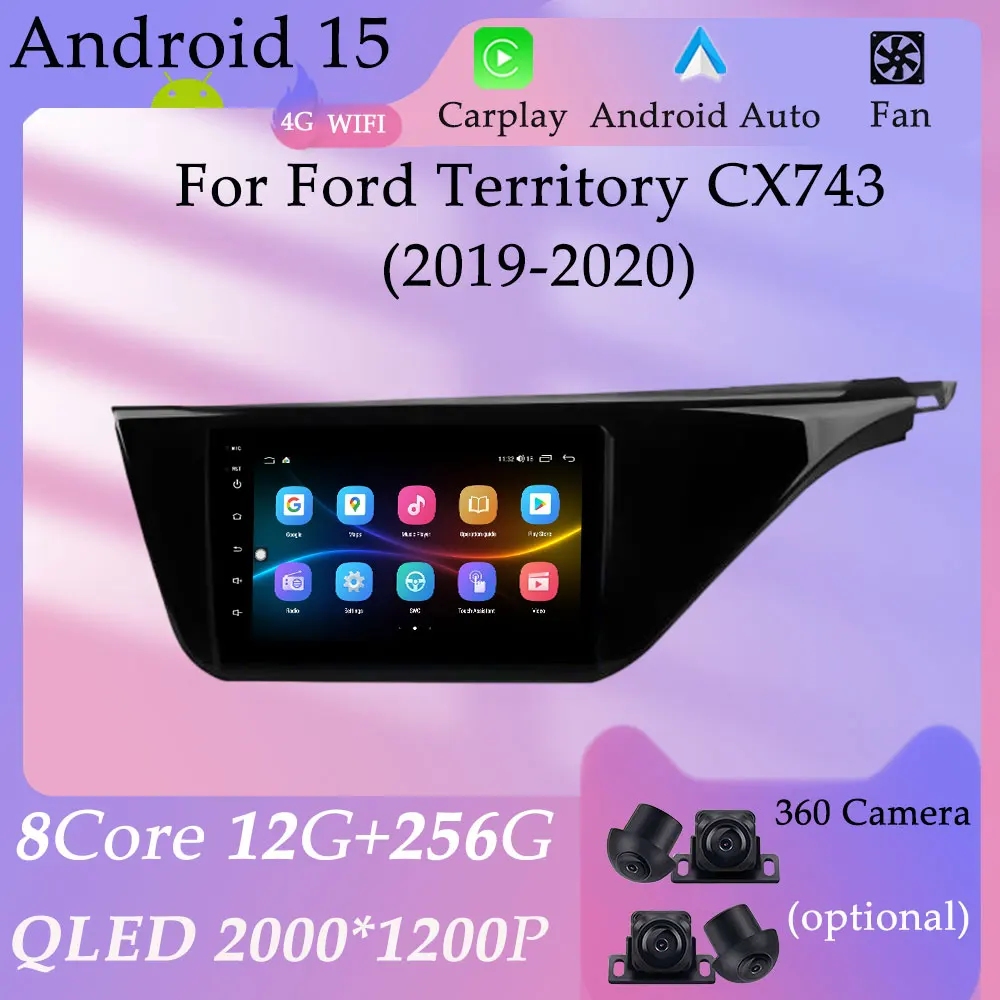 

Wireless CarPlay Split Screen for Ford Territory CX743 2019 - 2020 Car Video Audio Radio Multimedia Player GPS Navi HD Screen BT