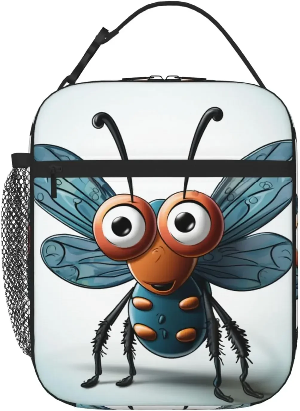 Insect Wings Eyes Lunch Bag For Women Men Insulated Reusable Lunch Box Cooler Totes For Work Office Picnic Camping Travel