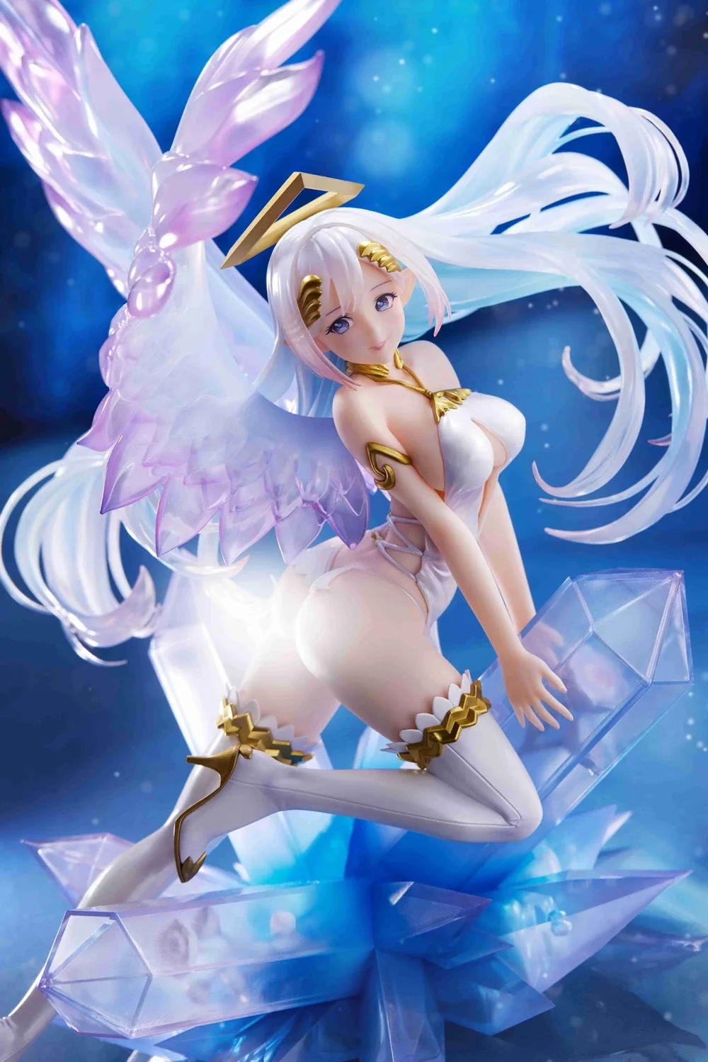 Tersedia Shouwu PV022 Museum Seni Fantasi Verse01 Stok Kerajinan Bulu Angin Biru Malaikat Kristal Aria