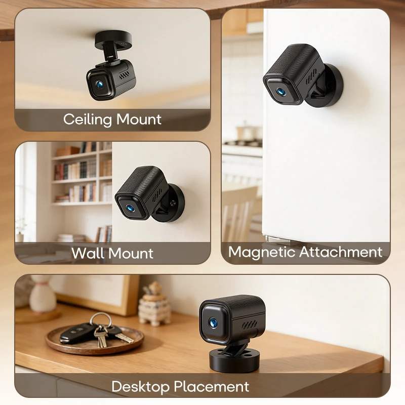 HD 1080P 360º Base Rotation High-definition Night Vision Wifi Camera For Wireless Home Use Remote Monitoring Smart Home Camera