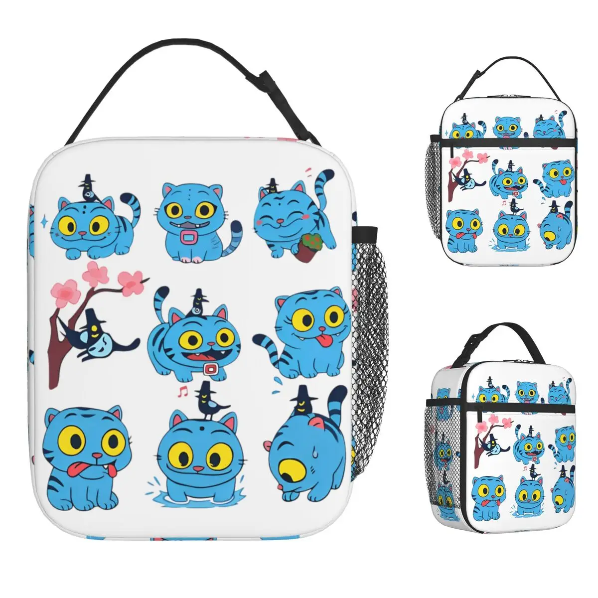 

Kpop Demon Hunters Derpy Tiger And Bird Design Сумка для обеда Повседневная коробка для завтрака Дорожная сумка-холодильник для взрослых Оксфордский дизайн Сумки для еды