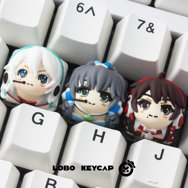 Vsinger Virtual Singers Themed Custom Keycap Resin DIY Artisan Keycaps Mechanical Keyboard Cute PC Gaming Keycap Gift Collection