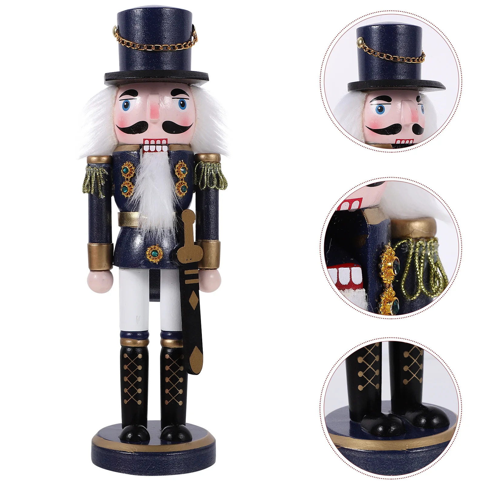 

Wooden Nutcracker Decor Xmas Decoration Craft For Christmas Party Home Festival Ornament Wood Nutcrackers Figures Gifts