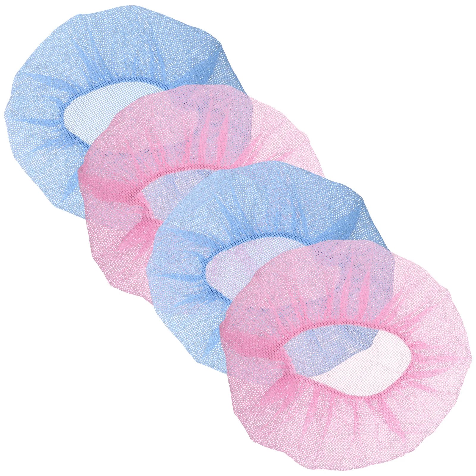 

4pcs Chef Hat For Women Men Cook Hair Net Kitchen Spa Worker Cap Food Service Hairnets Gym Hats