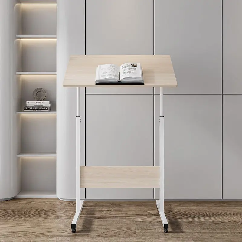 Standing Style High Appearance Laptop Desk Adjustable Mobile Flip Desk Small Apartment Portable Bedside Table