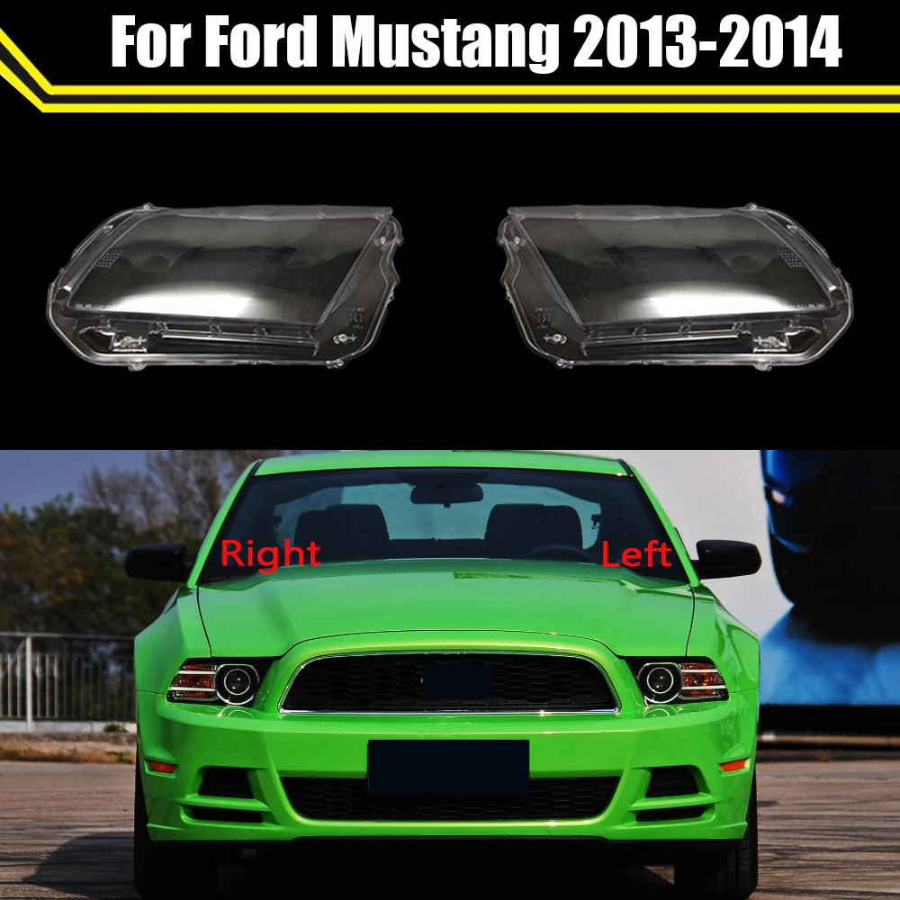 

Headlamps Cover Glass Transparent Lampshades Headights Cover Lamp Shell Light Lens Case For Ford Mustang 2013 2014