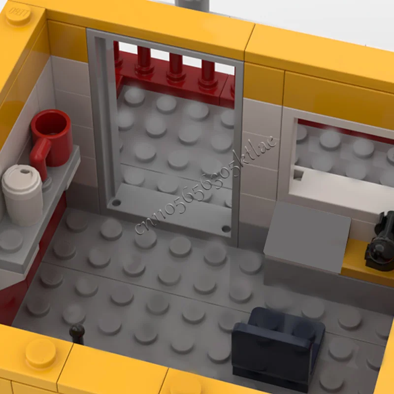 189개 조각 하우스 스트리트 비치 라이프가드 스테이션 개조형 MOC 맞춤형 모듈식 블록 브릭 창의적인 DIY 조립 장난감 선물