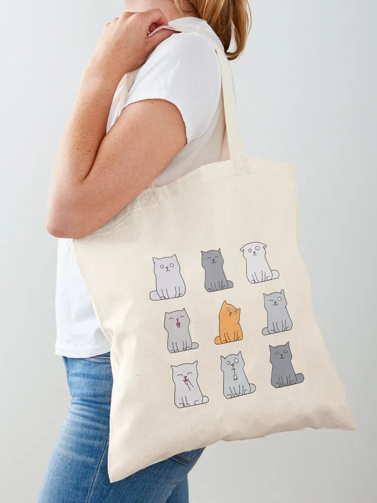 

Nine cute kittens Tote Bag sacs de shopping tote bag screen tote bag woman Handbags women