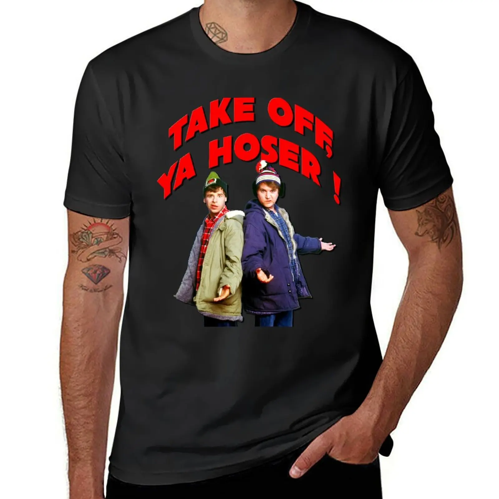 Take Off Ya Hoser ! - Bob and Doug McKenzie - Essential Vintage Canadian Comedy T-Shirt graphics Short sleeve tee t shirts men