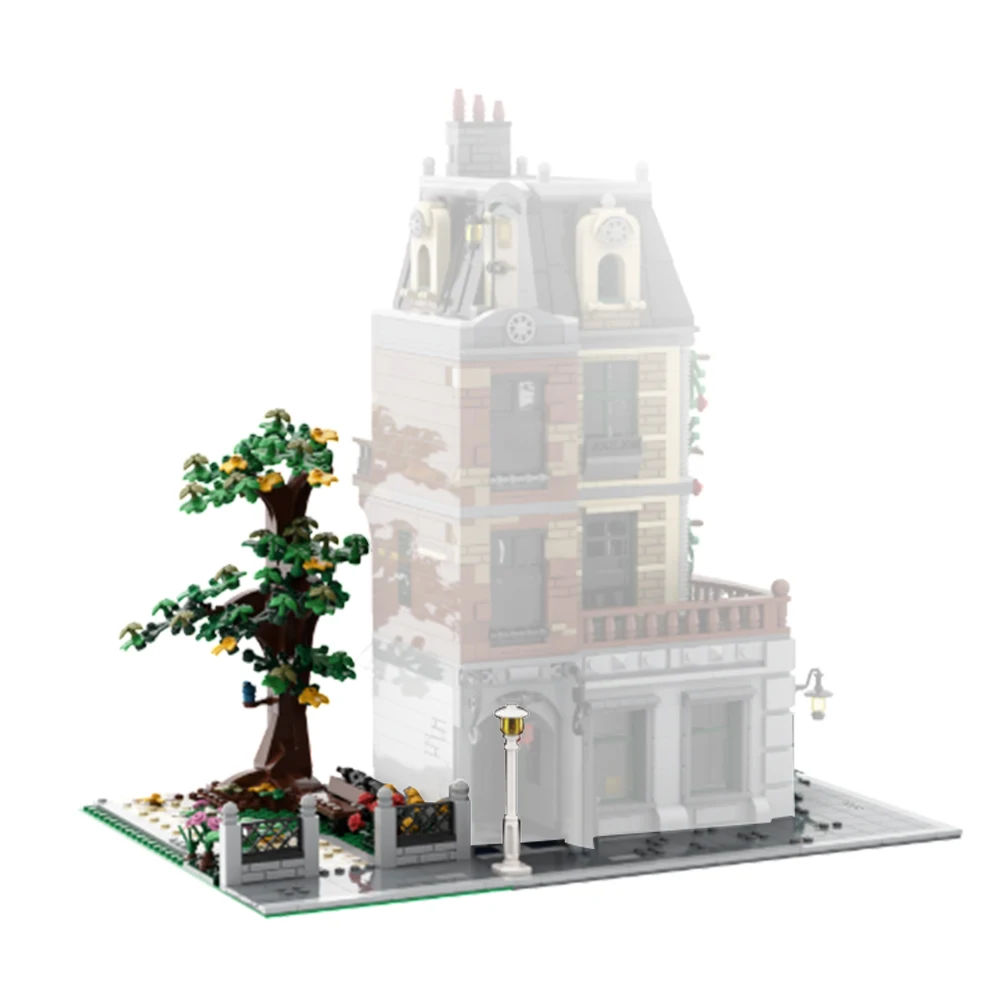 Gobricks MOC Little Park Plantar árvores Blocos de construção Conjunto Street View Architecture Plant Accessories Big Tree Bricks Toy Kid Gift