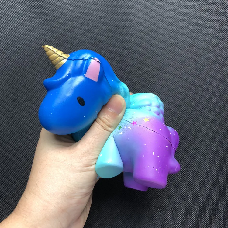 Cute Simulation Unicorn PU Slow Rebound Toys Desktop Decoration Small Ornaments Cartoon Star Unicorns Pinch Music Fidget Toys