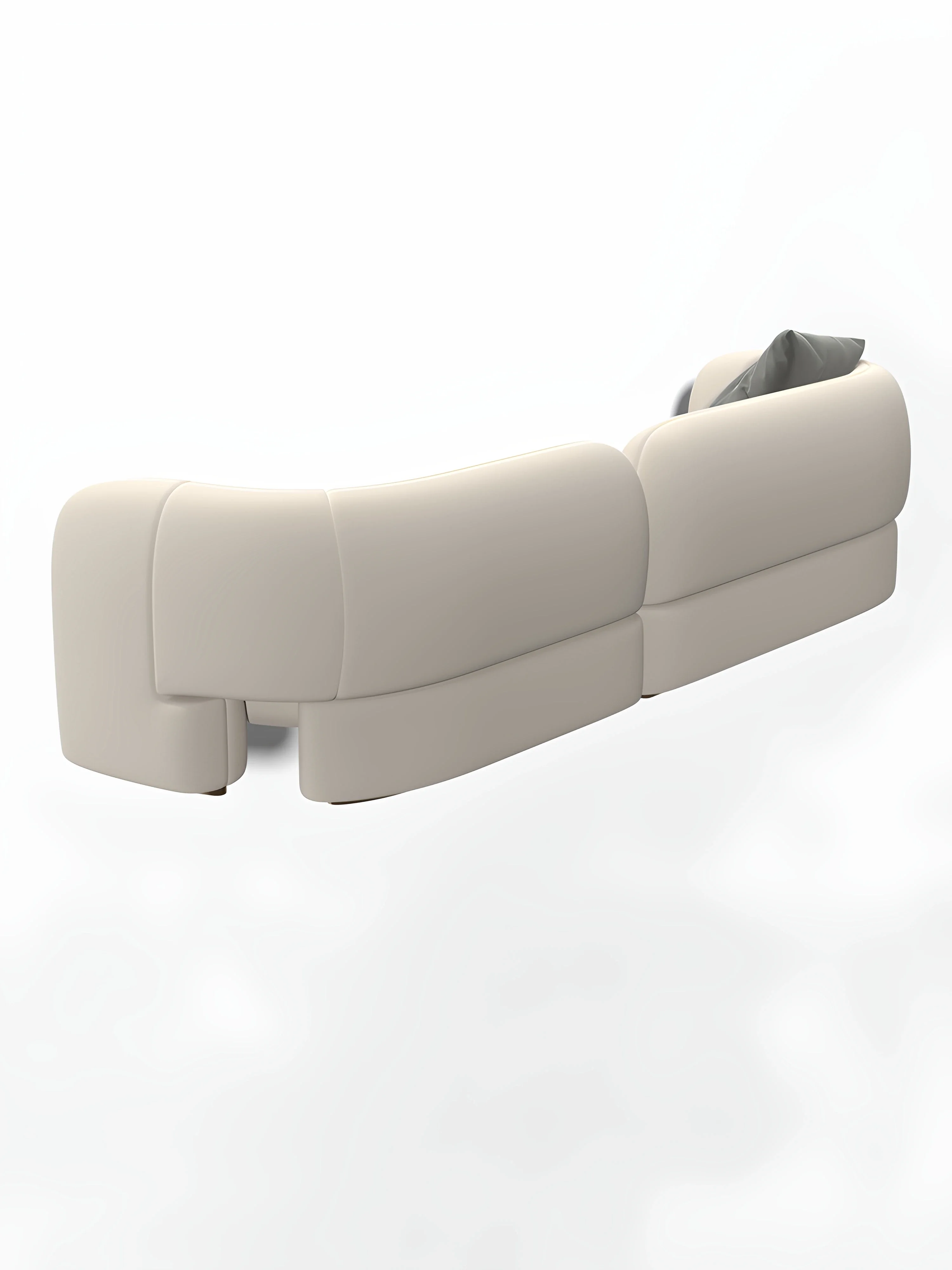 High-end curved sofa receives customers, small apartment negotiates sofa