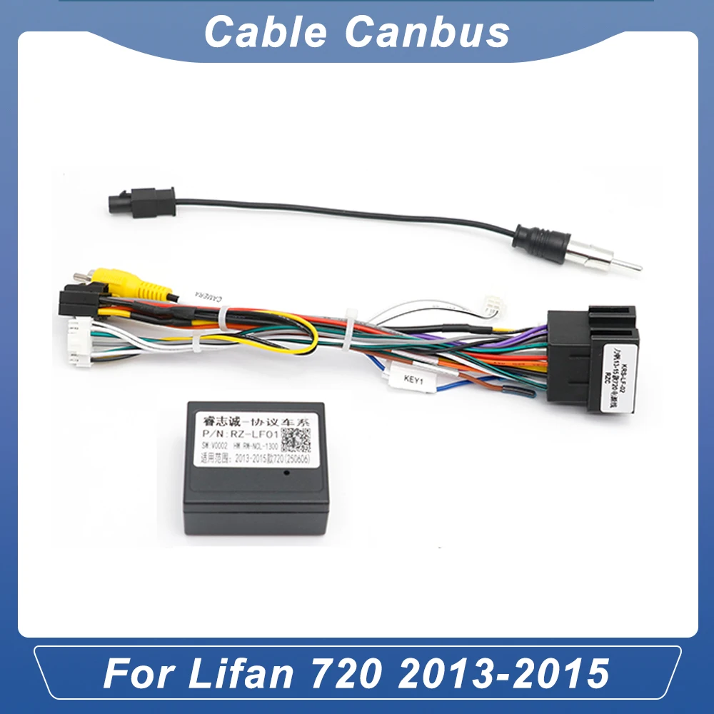 16 Pin Car Android Radio DVD Radio Navigation Power Cable Wiring Harness Adapter Canbus Box Decoder for Lifan 720 2013-2015