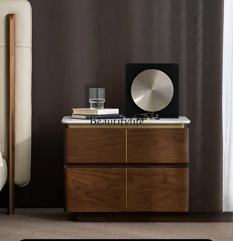 

ls 27Yuyin bedside table, Zhijia Home Furnishing | Bedroom solid wood bedside storage cabinet