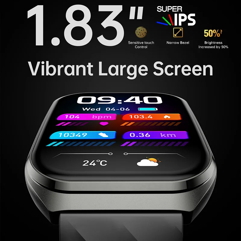 2025 New Men Military Smart Watch 3ATM Waterproof 1.83" IPS Screen Multiple sports modes Heart Rate blood oxygen Bluetooth Call