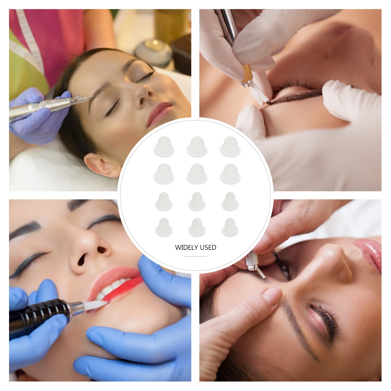 

200Pcs Silicone Tattoos Ink Cups U-Shape Disposable Pigment Holders for Tattooing Supplies Professional Tattoo Ink Containers