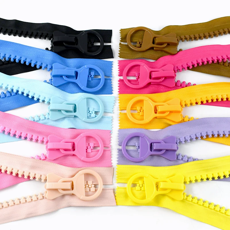 

1-5Pcs 20# 25cm Large Colored Resin Zipper Pencil Case Zips No Endless Lock Zippers Bag Decor Zip Repair Kits Sewing Accessories