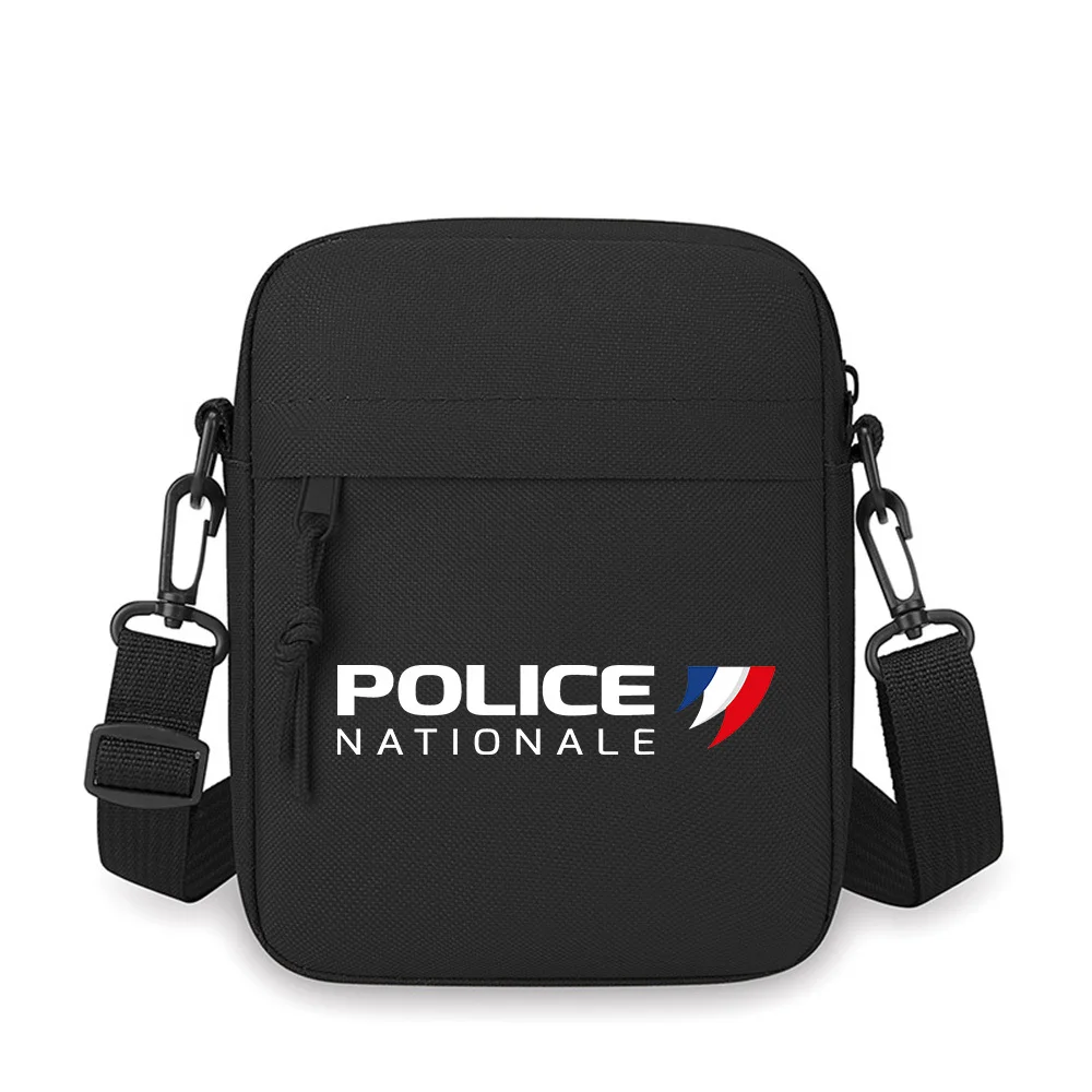 White wordmark France flag design  Men Crossbody Bag Single Shoulder Women Cartoon Anime Film Printing Design Unisex