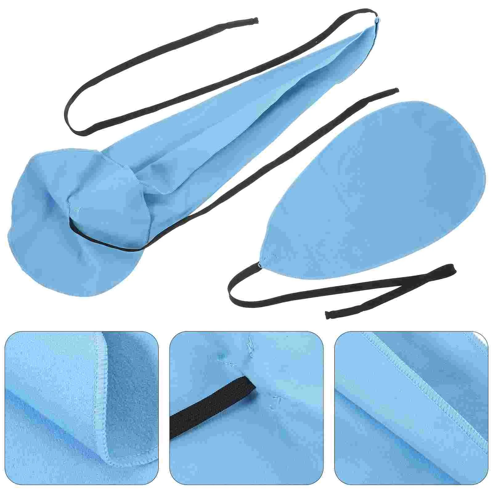 

2 Pcs Alto Saxophone Case Strips Maintenance Cleaning Cloth Universal Snare Drum Blue