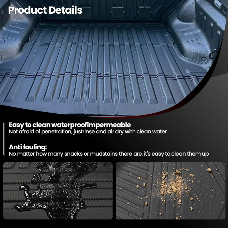 For BYD SHARK 6 TPE Material Cargo Mats All Weather Waterproof Trunk Mat Exterior Upgrade Off-road Car Accessories For BYD Shark view 3