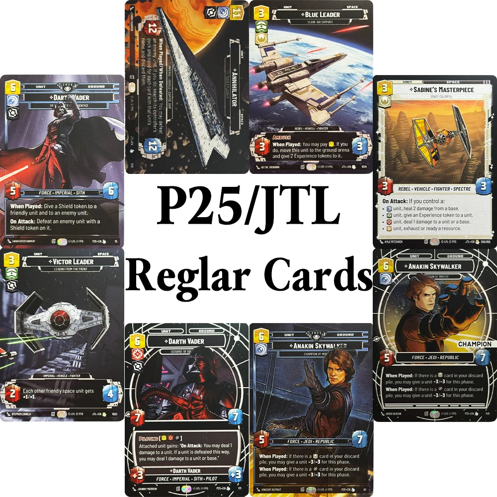

SWUDB Rrglar P25/JTL карты TCG Прокси Коллекция игр игрушка в подарок ANAKIN SKYWALKER DARTH VADER ANNIHILATOR BLUE LEADER VICTOR LEADER