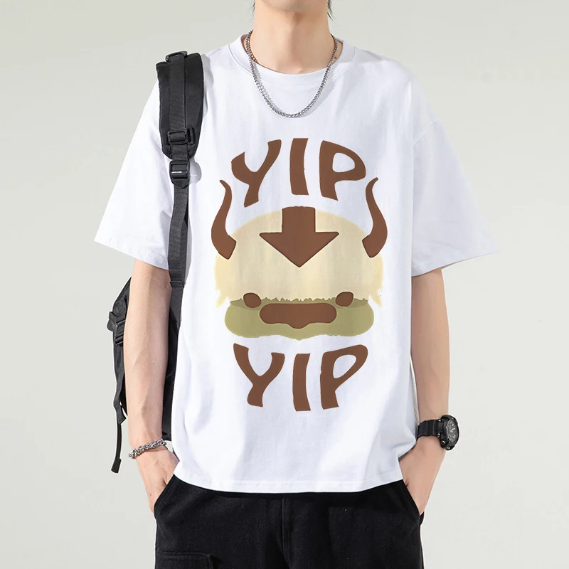 Appa Yip Harajuku EU Size Tshirt Avatar The Last Airbender Tee Shirt Fashion Mange T-shirt Y2k Streetwear Hip Hop Vintage Tops