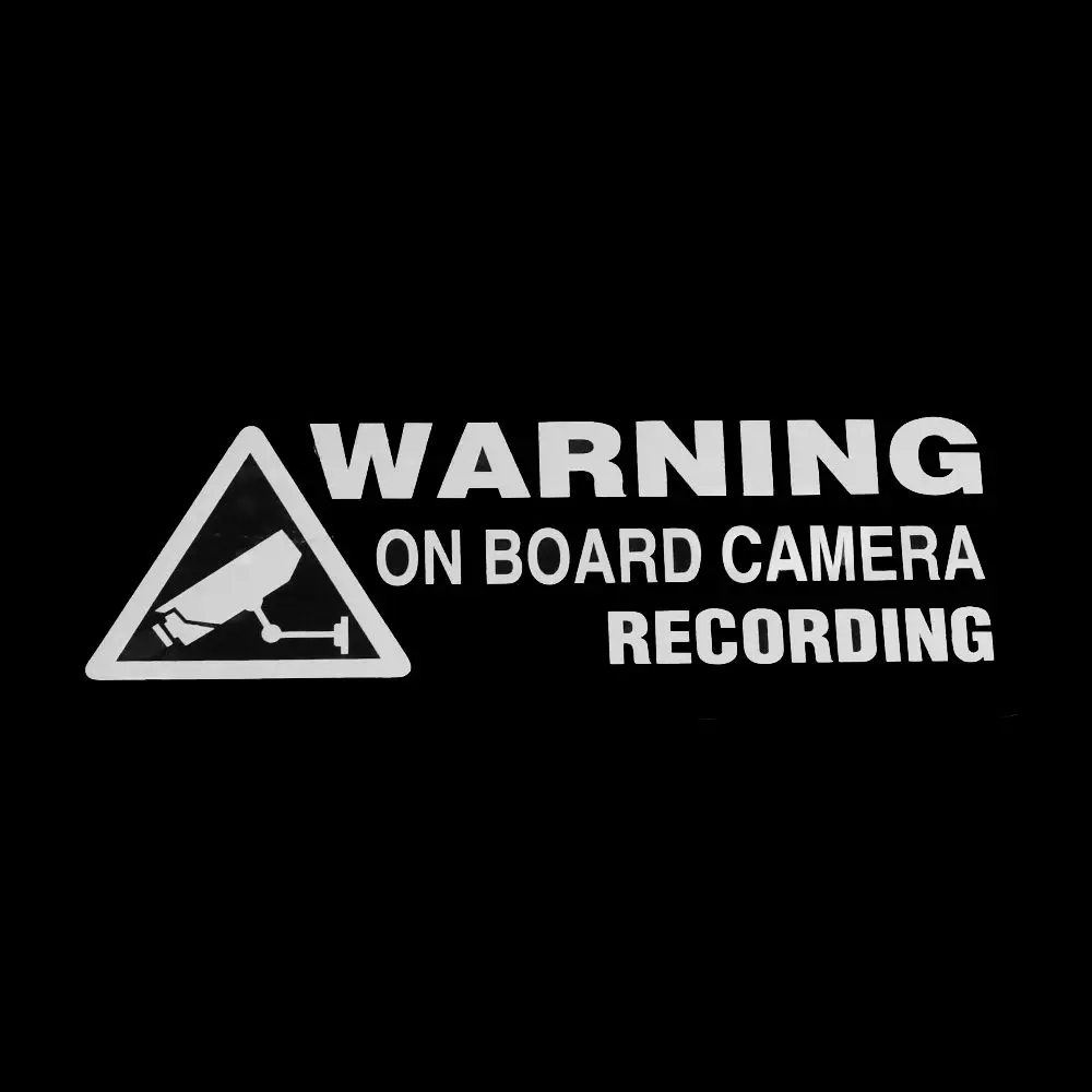 New Decor Car Sticker Warning On Board Camera Recording Auto Vinyl Sticker Window Decor Gift